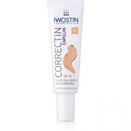 Iwostin Capillin Correctin dlhodobo krycí posilňujúci fluid pre pleť so sklonom k začervenaniu SPF 30 odtieň Light 30 ml