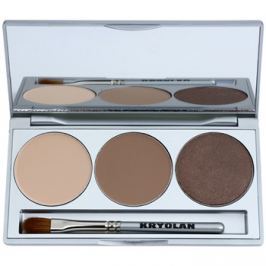 Kryolan Basic Eyes paleta očných tieňov so zrkadielkom a aplikátorom odtieň Smokey Caramel 7,5 g