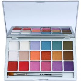 Kryolan Basic Eyes paleta očných tieňov 18 farieb odtieň V1 Interferenz 20 g