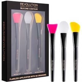 Makeup Revolution Silicone Contour sada silikónových štetcov na kontúrovanie 3 ks