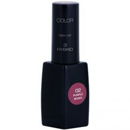 Pierre René Nails Hybrid gélový lak na nechty s použitím UV/LED lampy odtieň 02 Purple Roses 11 ml