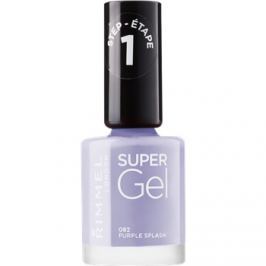 Rimmel Super Gel Step 1 gélový lak na nechty bez použitia UV/LED lampy odtieň 082 Purple Splash 12 ml
