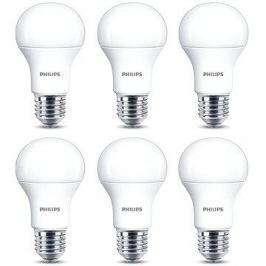 Philips LED 11-75W, E27, 2700K, matná, set 6ks