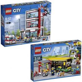 LEGO City 60204 Nemocnice + LEGO City Town 60154 Zastávka autobusu