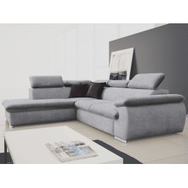 Viera OTT/BK-2F, svetlo šedá tkanina, ľavý roh