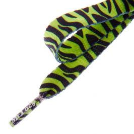 Mr. Lacy Šnúrky Printies Neon Lime Yellow Zebra Doplnky Šnúrky 2000060007696 Doplnky Šnúrky Zelená ONE SIZE