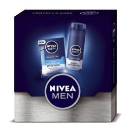 Nivea Darčeková sada pre oholenie bez pocitu napnutej pokožky 2PHASE PROTECT: Upokojujúca voda po holení 2v1 Protect & Care (2 In 1 Refresh & Care After Shave) 100 ml + Gél na holenie Protect & Care (Original Shaving Gel) 200 ml
