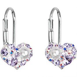 Evolution Group Srdiečkové náušnice 31125.9 violet opal