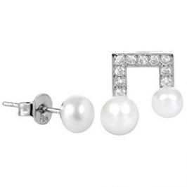 JwL Luxury Pearls Módne náušnice zo striebra s pravou perlou JL0401