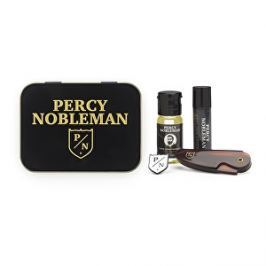 Percy Nobleman Pánska cestovná sada na fúzy ( Styling ový vosk + Olej na vousy + Hřeben): Vosk na fúzy s bambuckým maslom (Moustache Wax) 5 ml + Vyživujúci olejový kondicionér na fúzy s drevitou vôňou (Beard Conditioning Oil) 10 ml