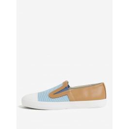 Modro-hnedé dámske slip on Geox Giyo