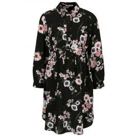 Čierna kvetovaná tehotenská tunika Dorothy Perkins Maternity