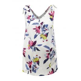 Biele tehotenské kvetované tielko Dorothy Perkins Maternity