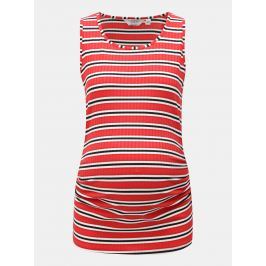 Bielo–červené tehotenské pruhované tielko Dorothy Perkins Maternity