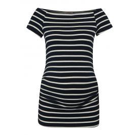 Krémovo–modré pruhované tehotenské tričko Dorothy Perkins Maternity
