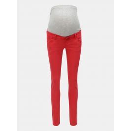 Červené tehotenské slim fit rifle Mama.licious