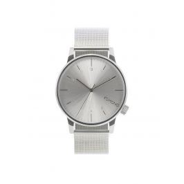 Unisex hodinky v striebornej farbe s nerezovým remienkom Komono Winston Royale