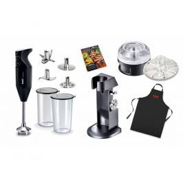 Bamix BBQ DeLuxe 200 W, tyčový mixér, čierny
