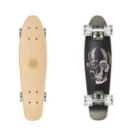 Fish Classic Wood Black Skull-Silver-Transparent White