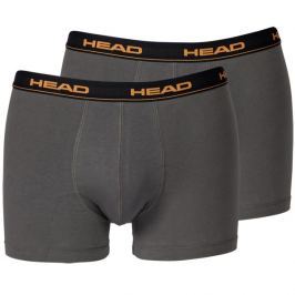 Head Basic Boxer - 2 páry šedo-oranžová - M