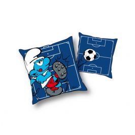 Jerry Fabrics Vankúšik Šmolko futbalista 40x40 cm